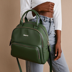 Yüksek kalite özel Vegan PU deri toptan anne <span class=keywords><strong>Mini</strong></span> sırt çantası moda bebek bezi çantası sırt çantası bebekler için - Product Image 4