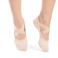 BS00013 Chaussures de danse confortables en gros OEM, couleur chair, chaussures de ballet nudes pour enfants