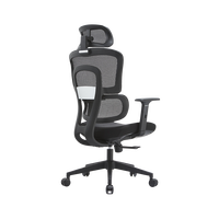 Chaise de bureau ergonomique pivotante à dossier haut en maille, vente en gros d'usine, haute qualité, réglable en hauteur, accoudoirs 3D ajustables, pour bureau à domicile