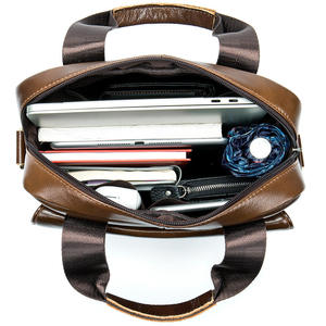 Maletín de Cuero Vacuno Genuino Andong para Hombre, Bolso Bandolera de Trabajo, Estilo Retro Casual, Multifuncional, Bolsos de Mensajero - Product Image 6