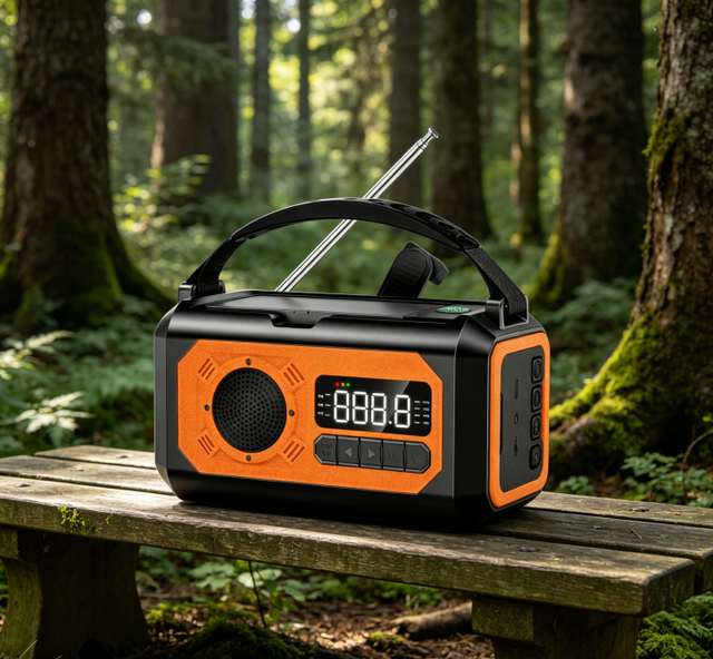2026 New Product: 10,000mAh Emergency Weather Alert Radio AM/FM/WB/Solar Hand-Crank Radio, SOS