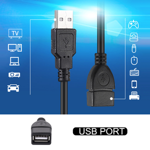 3FT อะแดปเตอร์ถ่ายโอนข้อมูลจากตัวผู้ไปยังตัวเมียสายต่อขยายสำหรับ USB ตัวผู้ไปยังตัวเมียสายต่อ USB2.0