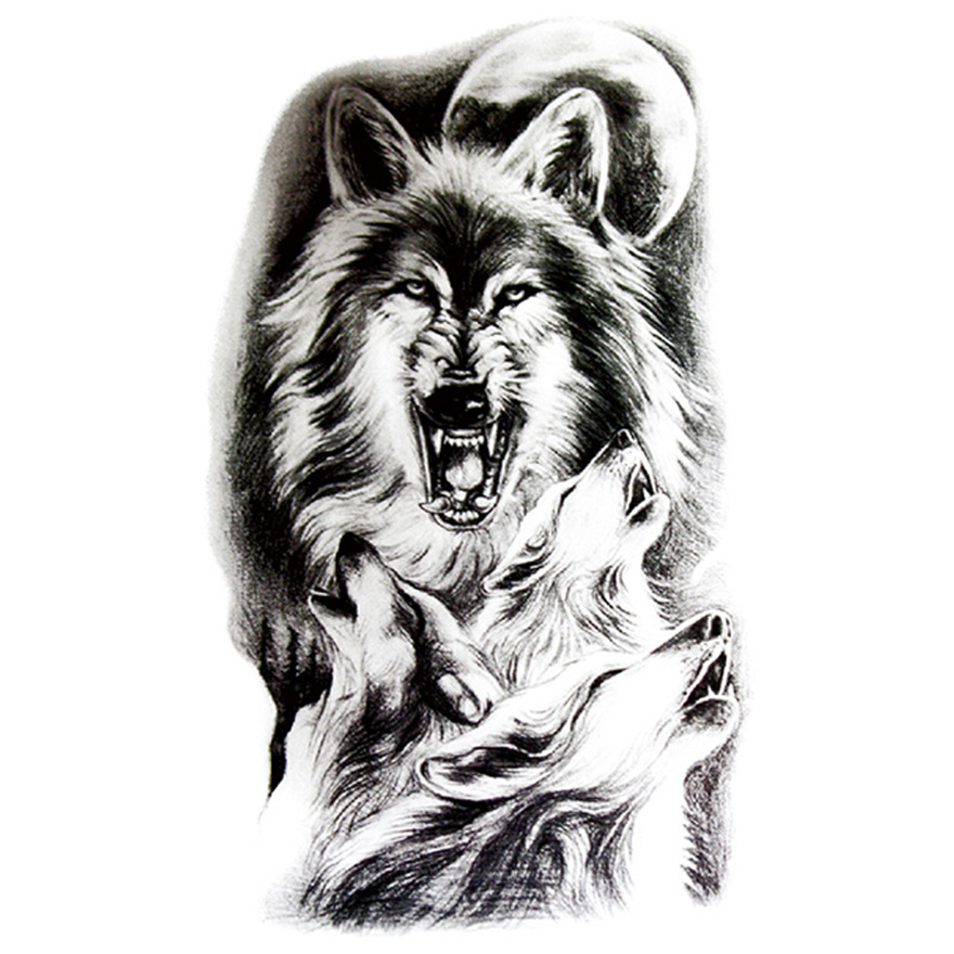 Эскиз тату волка на плече мужские