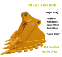 Bucket Batu RB Kompatibel Caterpillar OEM ODM Grosir CE ISO 320 336 349 374 untuk Pertambangan Batu Keras