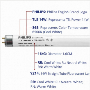 Tube lumineux CFL <span class=keywords><strong>T5</strong></span> 14W/<span class=keywords><strong>28W</strong></span> 6000K lumière du jour avec CRI 95 AC 85-265V Durée de vie de 30 000 heures - Product Image 6
