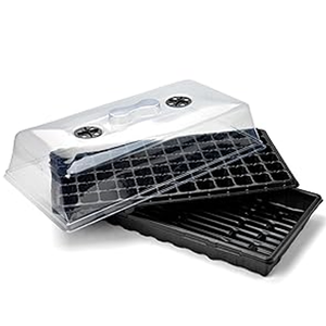 Kit <span class=keywords><strong>de</strong></span> démarrage <span class=keywords><strong>de</strong></span> graines en plastique PP écologique réutilisable avec trous <span class=keywords><strong>de</strong></span> drainage et dôme d'humidité transparent pour la germination en intérieur dans le <span class=keywords><strong>jardin</strong></span> à domicile - Product Image 1