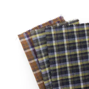 Factory suppliers check fabric 100% cotton fall yarn dyed flannel plaid fabric for shirts