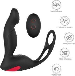 Kablosuz Uzaktan Titreşimli Prostat Masaj Aleti <span class=keywords><strong>Anal</strong></span> Plug Seks Oyuncağı Erkekler için Mastürbasyon Zevkini Uyarır Titreşimli Orgazm Cihazı - Product Image 1