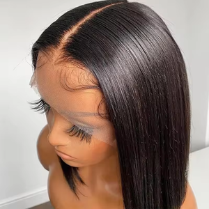 Parrucche di Alta Qualità in <span class=keywords><strong>Capelli</strong></span> Umani con Frontale in Pizzo, Densità 250, Bob Liscio, Dropshipping, 100% <span class=keywords><strong>Capelli</strong></span> Brasiliani Vergini - Product Image 3