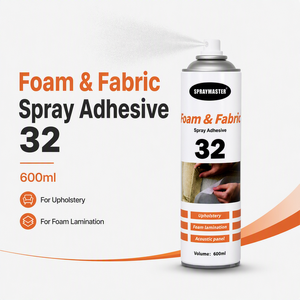 SPRAYMASTER Vente en gros Usine OEM Colle adhésive en spray pour tissu en mousse 600ML Modèle 32 pour rembourrage et panneaux acoustiques en mousse - Product Image 1