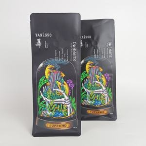 Muestras Gratis, Bolsas de Café con Fondo Plano y Cierre, Impresas Personalizadas, de Grado Alimenticio, 250G 500G 1Kg, con Válvula - Product Image 2