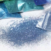 Vente en gros en vrac 1 kg/sac Poudre de paillettes fines biodégradable en fibres végétales de couleurs hexagonales irisées pour la décoration de Noël
