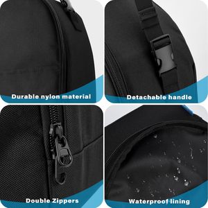 Camping <b>Fan</b> Storage Bag Black Waterproof Portable Outdoor Sports Protective <b>Case</b> With Interior Zipper Pocket - Product Image 5