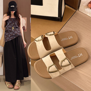 2026 New Fashion <b>Flat</b> Beach Casual Outdoor Wear Seaside Wear-Resistant Birken Thick Sole Retro Slide <b>Sandals</b> Summer - Product Image 3