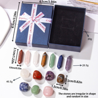 Lot de Pierres Minérales Brutes Polies Irrégulières Assorties, Pierres Naturelles Roulées, Coffret Cadeau de Cristaux de Guérison en Gros