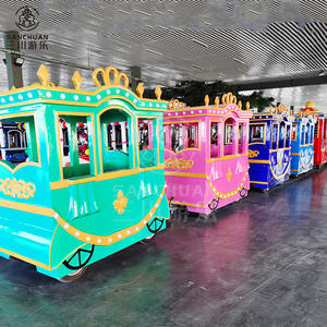 قطار كهربائي بدون مسار مخصص على شكل سيارة للأطفال والكبار للبيع في المراكز التجارية السياحية - Product Image 6