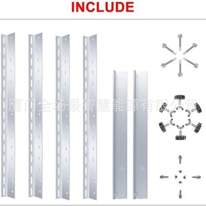 Soporte de montaje solar de aluminio de 22 pulgadas ajustable de 0 a 90 grados para instalación de paneles portátiles, superficie anodizada - Product Image 1