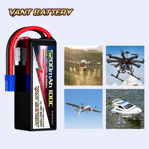 Drone uav 6S, baterai 5200mah lipo 6s 22.2V 100C 4S/6S RC Lipo untuk drone pesawat RC Quadcopter helikopter mobil truk