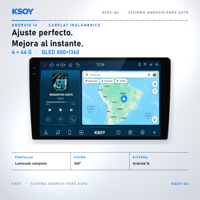 Pantallas Android Para Automovil avec 16 options d'affichage QLED du système Android et une antenne GPS en céramique