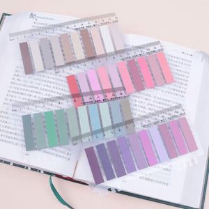 Pegatinas de índice degradado multicolor autoadhesivas de alta calidad para clasificación, regla de hojas sueltas, material de oficina, notas, papel para memorandos - Product Image 3