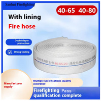 Tuyau d'incendie doublé de polyuréthane PU haute pression 40-65 bar 40-80mm diamètre pour bouche d'incendie accessoire d'équipement de lutte contre l'incendie