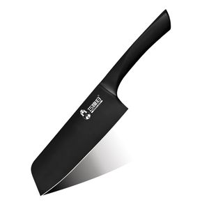 Cuchillo de cocina con recubrimiento negro, cuchillo de carnicero con mango hueco de acero inoxidable, venta - Product Image 1