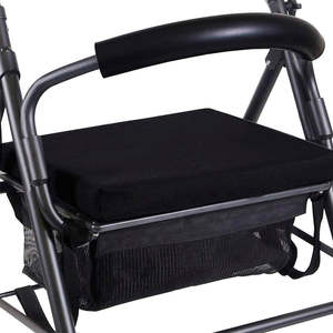 <b>Walkers</b> <b>for</b> Seniors, Adult <b>Walker</b> with <b>Seat</b>, 4 Wheels, Pressure Brake, Black KMINA K10013 - Product Image 4