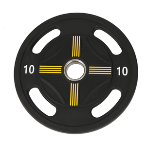 <span class=keywords><strong>Vente</strong></span> directe d'usine 5-25Kg Plaques de <span class=keywords><strong>poids</strong></span> noires Plaque en caoutchouc à 4 trous pour l'exercice au gymnase - Product Image 3