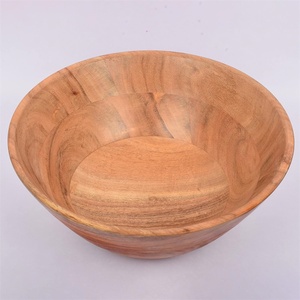 Bol à <span class=keywords><strong>salade</strong></span> en bois d'acacia Design rustique Plat de service pour les salades de fruits Mariages Fêtes Décoration intérieure et cadeaux de pendaison de crémaillère - Product Image 6
