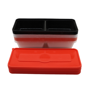 Yüksek Kaliteli Lüks Tek Kullanımlık Plastik Paket Servis Yemek Kabı Kapaklı Kalınlaştırılmış Sızdırmaz Bento Paketleme Kutuları 2 Bölmeli Mikro - Product Image 2