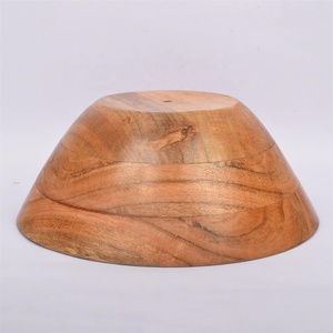 Bol à <span class=keywords><strong>salade</strong></span> en bois d'acacia Design rustique Plat de service pour les salades de fruits Mariages Fêtes Décoration intérieure et cadeaux de pendaison de crémaillère - Product Image 5
