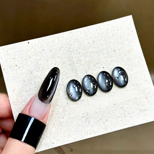 UOMEEI nuevo juego completo de esmalte de uñas de ojo de gato de cuentas de cristal de gota de estrella de 12 colores para esmalte de uñas DIY estilo francés con fuente de lámpara LED - Product Image 1