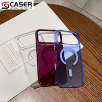Coque de téléphone transparente en acrylique haute clarté, style Ins, avec grande fenêtre, chargement magnétique sans fil et couverture intégrale pour iPhone 14-18 Pro Max/Pro