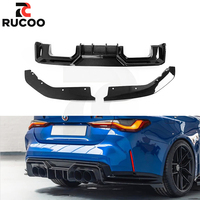 Diffuseur arrière en fibre de carbone sèche style AD pour BMW G80/G81/M3/G82/G83/M4, lèvre de spoiler arrière, amélioration du séparateur de pare-chocs