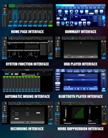 TQ10 mélangeur numérique Audio professionnel 6 canaux avec lecteur USB pour Dj Live Sound DSP Processeur d'effet Console Living