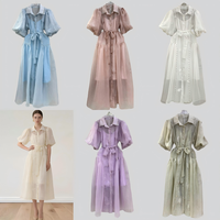 Gaun Maxi Elegan Warna Hijau Mint Gaya Dubai untuk Lebaran, dengan Aplikasi Mawar 3D, Gaun Formal Wanita untuk Pesta