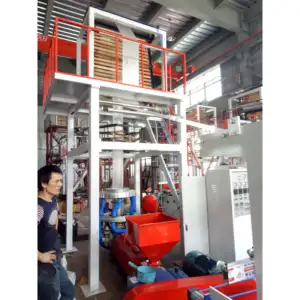 Factory Direct Sales High Productivity Rotary Die Head Double Winder Plastic Film Blowing Extrusion Machine