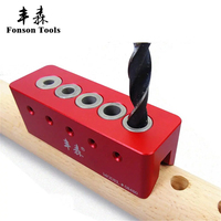 90 Degree Straight Angle Drill Guide Pocket Hole Jig Kit Aluminum Alloy Hole Locator Doweling Jig Woodworking Tools