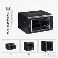 Armoire de serveur murale/sur pied de luxe 19 pouces 6U 350*600*450mm en matériau SPCC pour centre de données