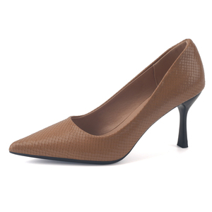 Nuove <span class=keywords><strong>Scarpe</strong></span> da Donna 2026 Taglie Forti, Semplici, Bordeaux, con Tacco Alto Goffrato a Punta e Tacco Sottile, Modello Scarpette con Scollatura Bassa - Product Image 2