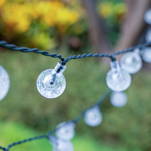100 LED Solar <b>String</b> Lights 12m Crystal Bubble <b>Ball</b> Fairy Lamp RGB Warm White IP65 Waterproof Garden Christmas Decoration Light - Product Image 2