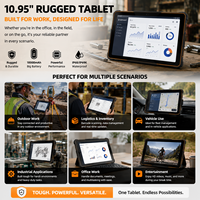 Tablette robuste de 10,95 pouces, Android 14, G99, 8 Go + 128 Go, étanche IP68, tablette industrielle pour travaux de construction sur le terrain, OEM ODM