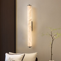 Applique murale en albâtre de luxe moderne avec éclairage LED, prix d'usine, lampes en laiton pour salle à manger, salle de bain, installation encastrée