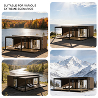 Grand espace glamping hôtel famille camping capsule conteneur maison pliant minuscule Capsule House
