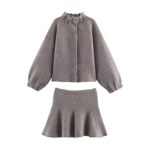 PB&ZA Femme 2026 Nouvelle Collection Printemps – Blouson Tricoté Style Pilote Vintage à Manches Longues – Haut Chic pour Femme - Product Image 6