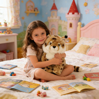 Jouets en peluche Lynx ultra-réalistes, poupées en peluche d'animaux sauvages réalistes, mignonnes et douces pour enfants et décoration intérieure