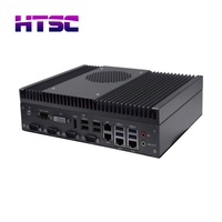 Mini PC industriel HTSC sans ventilateur, refroidissement par air, processeur Intel de 6e/7e/8e/9e génération Core i3/i5/i7, en stock
