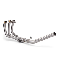 Knalpot Modifikasi Stainless Steel Khusus MT09 Sepeda Motor, Peredam Suara Depan Tengah Plastik, Sistem Knalpot Sepeda Motor