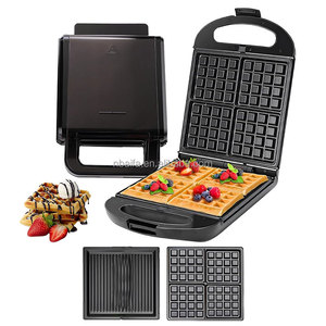 Aifa Acero inoxidable 3 en 1 Sandwichera 850W Parrilla <span class=keywords><strong>grande</strong></span> Die-Cast Placas desmontables Parrilla <span class=keywords><strong>Tostadora</strong></span> Waffle Maker - Product Image 2