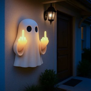 Lámpara de pared con diseño de fantasma de Halloween, luz LED decorativa, decoración espeluznante para el hogar y la habitación - Product Image 3